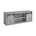 Brockton 71-inch 3-shelf Sliding Doors TV Console Grey Driftwood - Furniture Land (Milwaukee, WI)