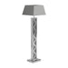 Carmen Geometric Base Floor Lamp Silver - Furniture Land (Milwaukee, WI)