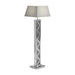 Carmen Geometric Base Floor Lamp Silver - Furniture Land (Milwaukee, WI)