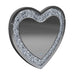Aiko Heart Shape Wall Mirror Silver - Furniture Land (Milwaukee, WI)