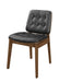 Redbridge Tufted Back Side Chairs Natural Walnut and Black (Set of 2) - Furniture Land (Milwaukee, WI)