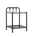 Livingston 1-shelf Nightstand with Glass Top Dark Bronze - Furniture Land (Milwaukee, WI)