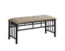 Livingston Upholstered Bench Brown and Dark Bronze - Furniture Land (Milwaukee, WI)