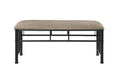 Livingston Upholstered Bench Brown and Dark Bronze - Furniture Land (Milwaukee, WI)