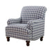Glenn Recessed Arms Accent Chair Blue - Furniture Land (Milwaukee, WI)