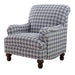 Glenn Recessed Arms Accent Chair Blue - Furniture Land (Milwaukee, WI)