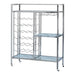 Derion Glass Shelf Serving Cart with Casters Chrome - Furniture Land (Milwaukee, WI)