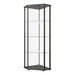 Zenobia Glass Shelf Curio Cabinet Clear and Black - Furniture Land (Milwaukee, WI)