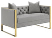 Eastbrook Tufted Back Loveseat Grey - Furniture Land (Milwaukee, WI)