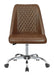 Althea Upholstered Tufted Back Office Chair Brown and Chrome - Furniture Land (Milwaukee, WI)