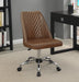 Althea Upholstered Tufted Back Office Chair Brown and Chrome - Furniture Land (Milwaukee, WI)