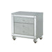 Gunnison 2-drawer Nightstand Silver Metallic - Furniture Land (Milwaukee, WI)
