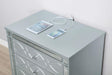 Gunnison 2-drawer Nightstand Silver Metallic - Furniture Land (Milwaukee, WI)