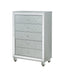 Gunnison 5-drawer Chest Silver Metallic - Furniture Land (Milwaukee, WI)