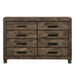 Woodmont 8-drawer Dresser Rustic Golden Brown - Furniture Land (Milwaukee, WI)