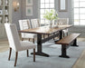 Bexley Trestle Bench Natural Honey and Espresso - Furniture Land (Milwaukee, WI)