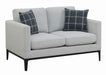 Apperson Cushioned Back Loveseat Light Grey - Furniture Land (Milwaukee, WI)