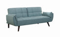 Caufield Biscuit-tufted Sofa Bed Turquoise Blue - Furniture Land (Milwaukee, WI)