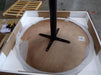 Cora Round Dining Table Walnut and Black - Furniture Land (Milwaukee, WI)