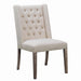 Bexley Tufted Side Chairs Dark Brown and Beige (Set of 2) - Furniture Land (Milwaukee, WI)