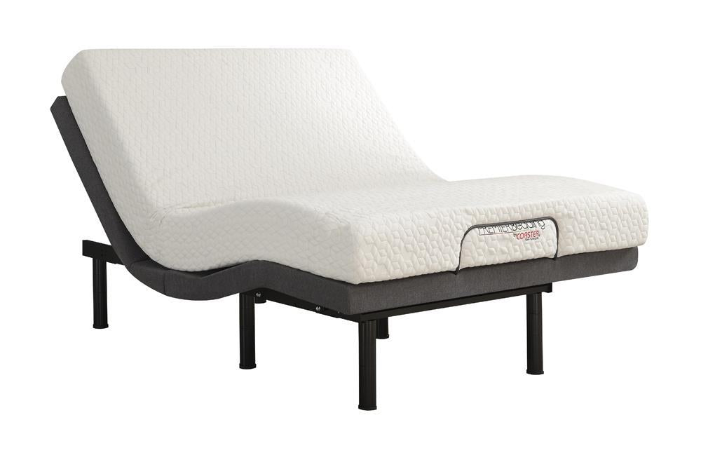Clara Eastern King, E.King, Queen, & Twin XL Adjustable Bed Base Grey and Black - Furniture Land (Milwaukee, WI)