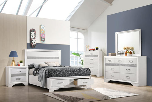 Miranda Full & Twin Storage Bed White - Furniture Land (Milwaukee, WI)