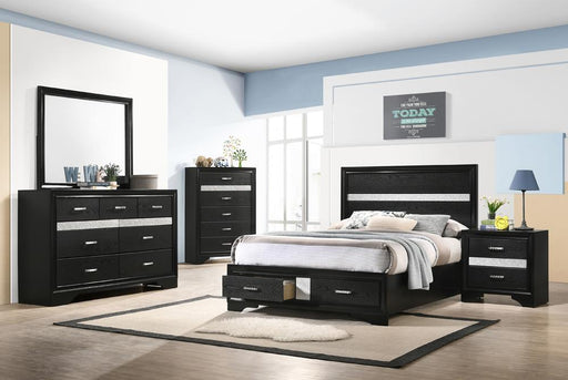 Miranda Full & Twin Storage Bed Black - Furniture Land (Milwaukee, WI)