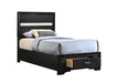 Miranda Full & Twin Storage Bed Black - Furniture Land (Milwaukee, WI)