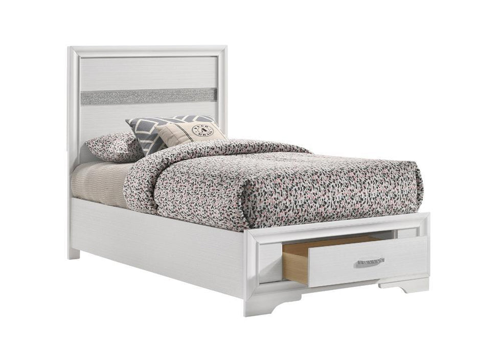 Miranda Full & Twin Storage Bed White - Furniture Land (Milwaukee, WI)
