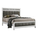 Barzini California King, E.King, & Queen Upholstered Panel Bed White - Furniture Land (Milwaukee, WI)