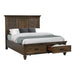 Franco Eastern King Storage Bed Burnished Oak - Furniture Land (Milwaukee, WI)