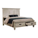 Franco Eastern King & Queen Storage Bed Antique White - Furniture Land (Milwaukee, WI)