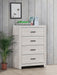 Brantford 4-drawer Chest Coastal White - Furniture Land (Milwaukee, WI)