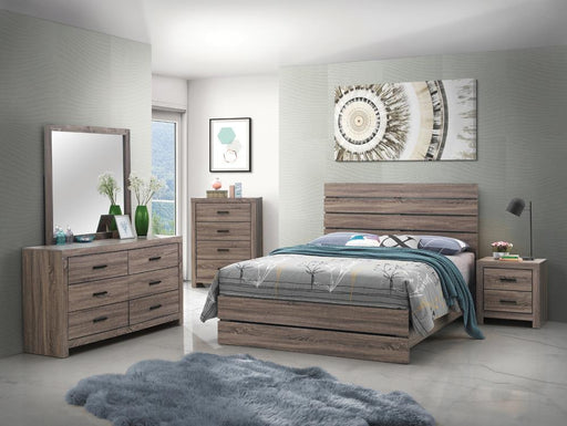 Brantford Eastern King & Queen Panel Bed Barrel Oak - Furniture Land (Milwaukee, WI)