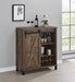 Arlington Bar Cabinet with Sliding Door Rustic Oak - Furniture Land (Milwaukee, WI)