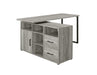 Hertford L-shape Office Desk with Storage Grey Driftwood - Furniture Land (Milwaukee, WI)