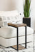 Beck C-Shape Snack Table Black and Antique Nutmeg - Furniture Land (Milwaukee, WI)
