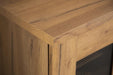 Bristol Metal Mesh Door Accent Cabinet Golden Oak - Furniture Land (Milwaukee, WI)