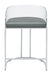 Thermosolis Acrylic Back Counter Height Stools Grey and Chrome (Set of 2) - Furniture Land (Milwaukee, WI)