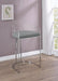 Thermosolis Acrylic Back Bar Stools Grey and Chrome (Set of 2) - Furniture Land (Milwaukee, WI)