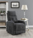 Howie Tufted Upholstered Power Lift Recliner Charcoal - Furniture Land (Milwaukee, WI)