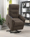 Henrietta Power Lift Recliner with Storage Pocket Brown - Furniture Land (Milwaukee, WI)