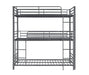 Maynard Metal Triple Twin Bunk Bed Gunmetal - Furniture Land (Milwaukee, WI)
