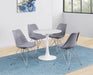 Arkell 30-inch Round Pedestal Dining Table White - Furniture Land (Milwaukee, WI)