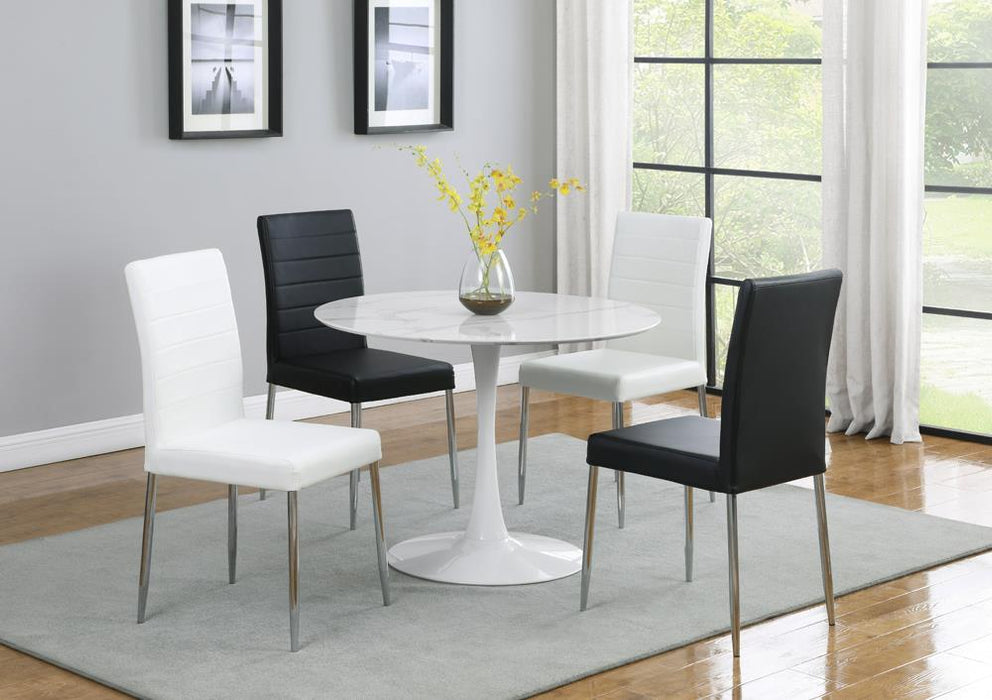 Maston Upholstered Dining Chairs Black (Set of 4) - Furniture Land (Milwaukee, WI)