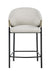 Chadwick Sloped Arm Counter Height Stools Beige and Glossy Black (Set of 2) - Furniture Land (Milwaukee, WI)