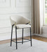 Chadwick Sloped Arm Counter Height Stools Beige and Glossy Black (Set of 2) - Furniture Land (Milwaukee, WI)
