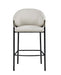 Chadwick Sloped Arm Bar Stools Beige and Glossy Black (Set of 2) - Furniture Land (Milwaukee, WI)