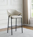 Chadwick Sloped Arm Bar Stools Beige and Glossy Black (Set of 2) - Furniture Land (Milwaukee, WI)
