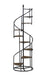 Roseglen 8-shelf Staircase Bookcase Rustic Brown and Black - Furniture Land (Milwaukee, WI)
